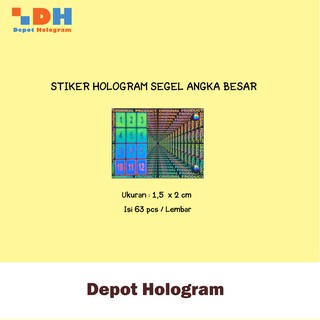 Jual Stiker Hologram 3D Segel Angka Besar Silver - Segel Rusak Sarang ...