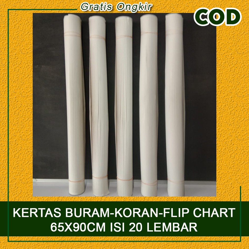 Jual Kertas Buram Kertas Koran Kertas Flip Chart 65x90cm Isi 20 Lembar ...