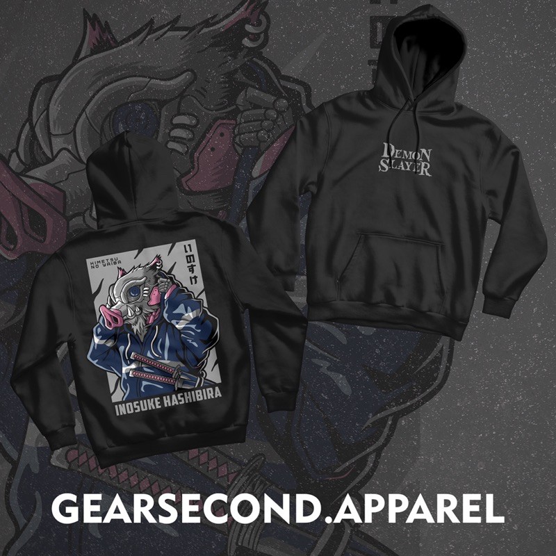Jual jaket hoodie anime kimetsu no yaiba - Inosuke @gearsecond.apparel ...