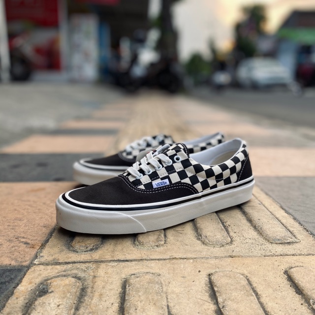 Jual Vans era 95 DX anaheim factory black checkerboard white
