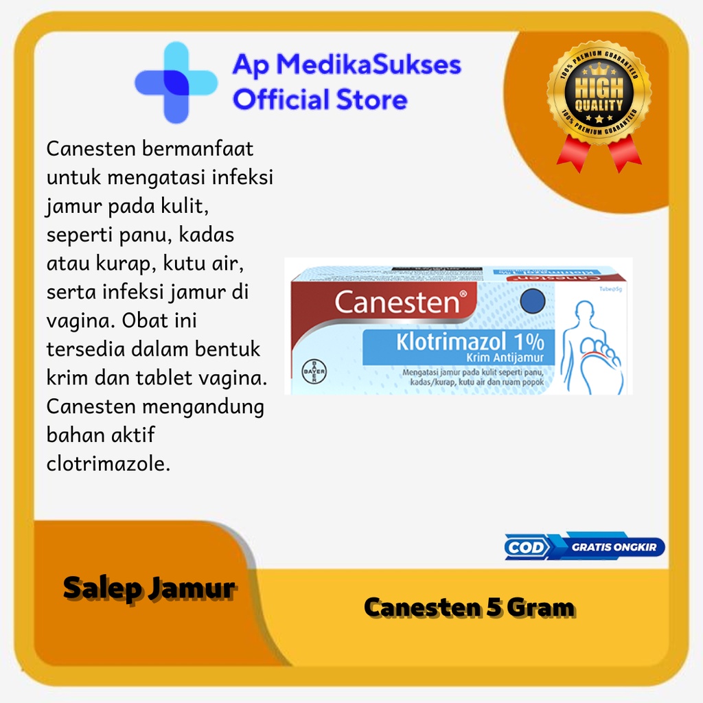 Jual Canesten Cream 5 gr Krim untuk Anti Jamur ORI (BUKAN KW