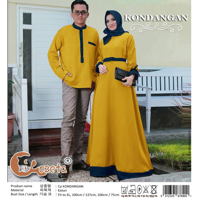 Jual Baju Couple Muslim Cp Kondang 2in1 Mustard Shopee Indonesia