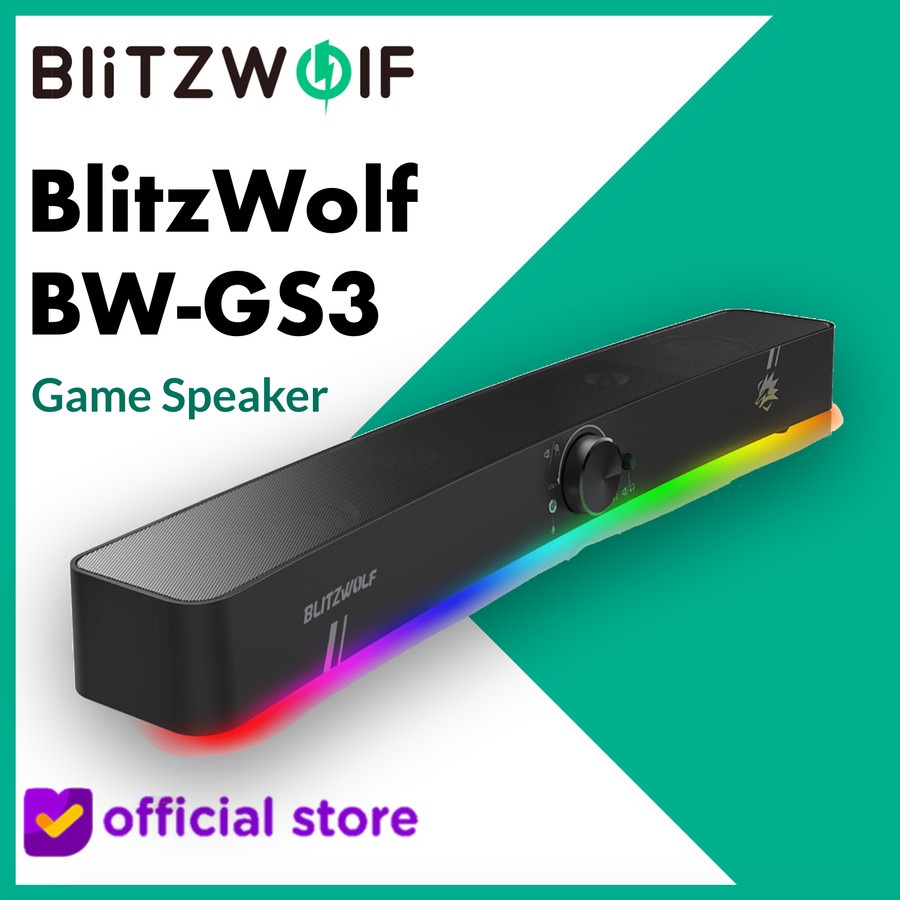 Jual BlitzWolf BW GS3 RGB Game Speaker Gaming Soundbar Bass Sound Bar