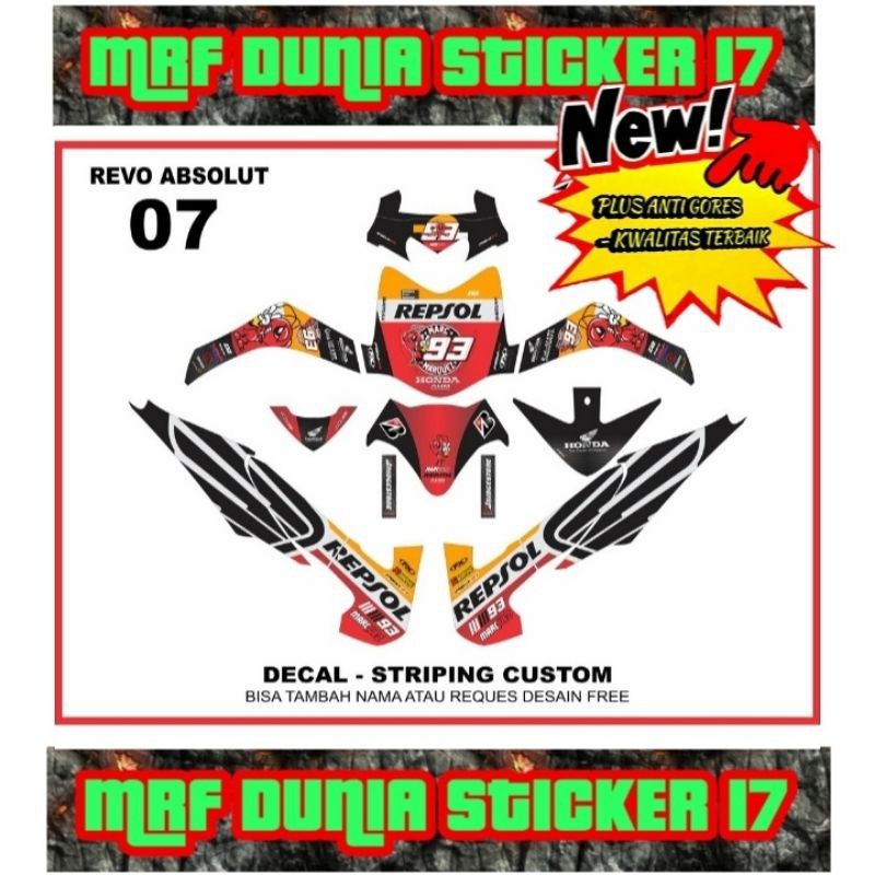 Jual Sticker decal Revo Absolute Full Body Striping Revo Absolute ...