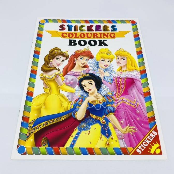 Jual Buku Mewarnai Gambar Anak Sticker Activity Book Disney Princess 89