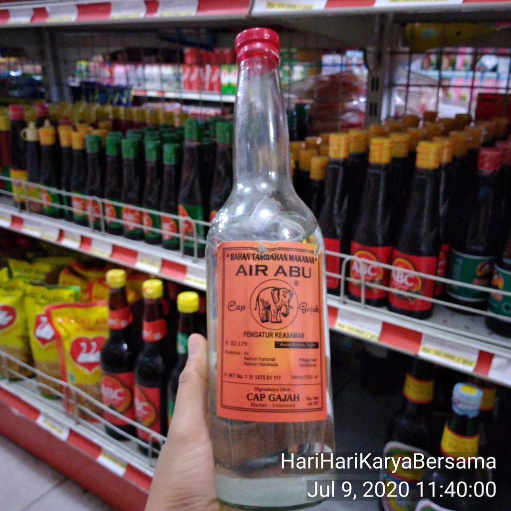 Jual BAHAN TAMBAHAN MAKANAN AIR ABU CAP GAJAH 500ML | Shopee Indonesia