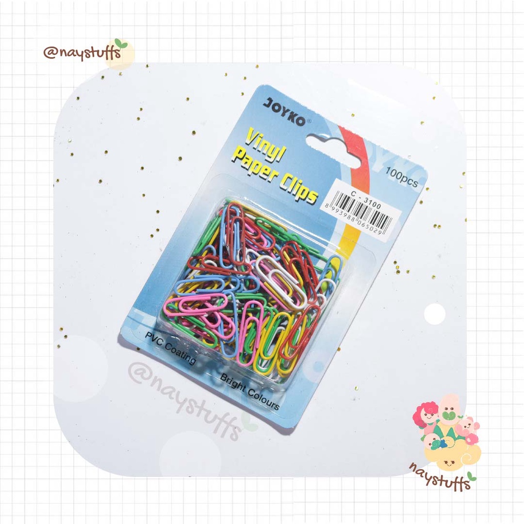 Jual Paper Clip Joyko Vinyl Paper Clip Klip Penjepit Kertas Warna Warni Joyko C 3100 Shopee