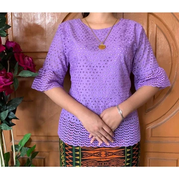 Df Blus Katun Bolong Full Furing Atasan Katun Bangkok
