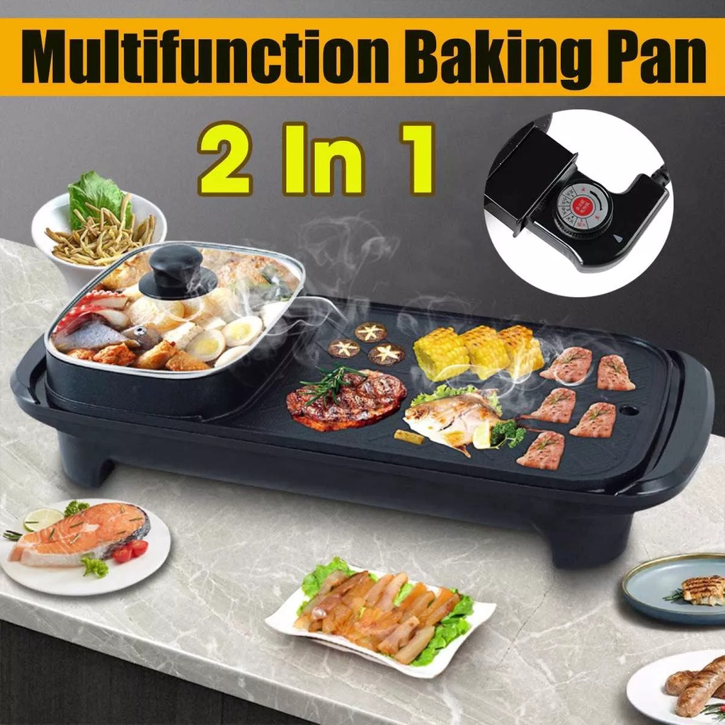 Jual Produk New Grill Pan Pemanggang Listrik Alat Masak Termurah Untuk Bbq Panci Multifungsi