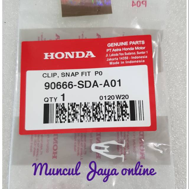 Jual 90666-SDA-A01 Clip Jepit Cover Motor Honda Clip Snap Fit | Shopee ...