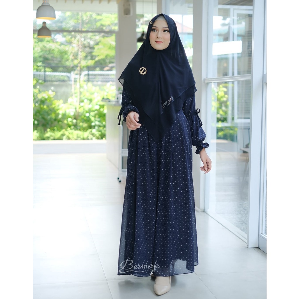 Jual Gamis Terbaru Bermerks Syar’i Alana Polka | Shopee Indonesia