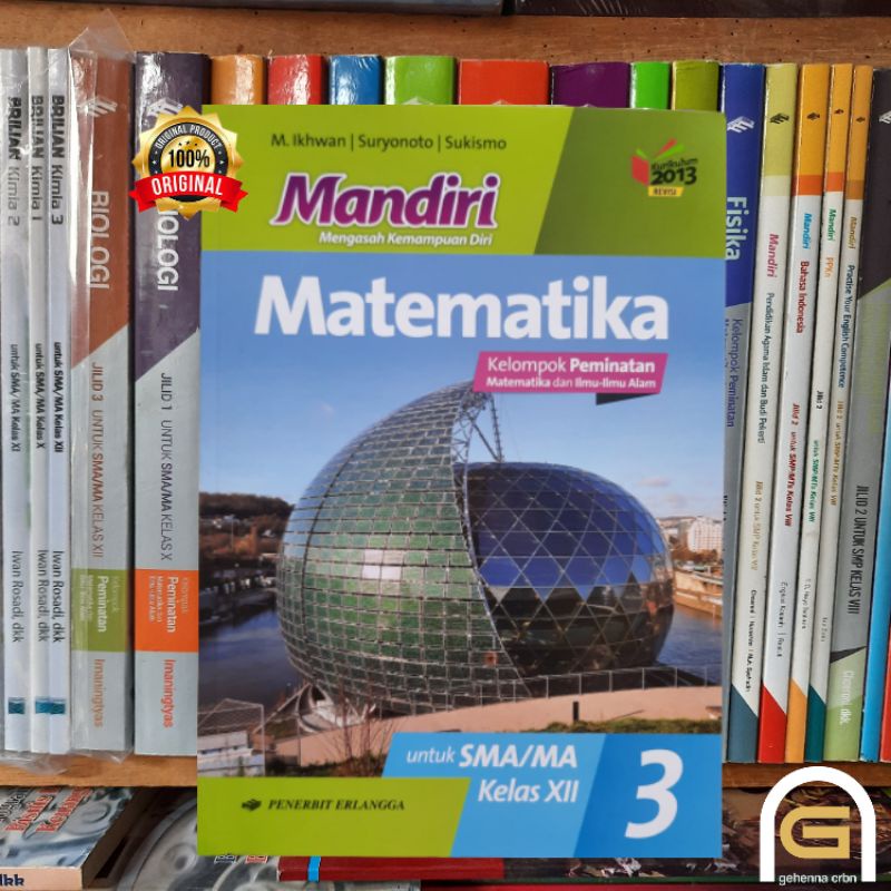 Jual Buku Mandiri Matematika Peminatan Kelas 12 Untuk SMA/MA K13N By M ...