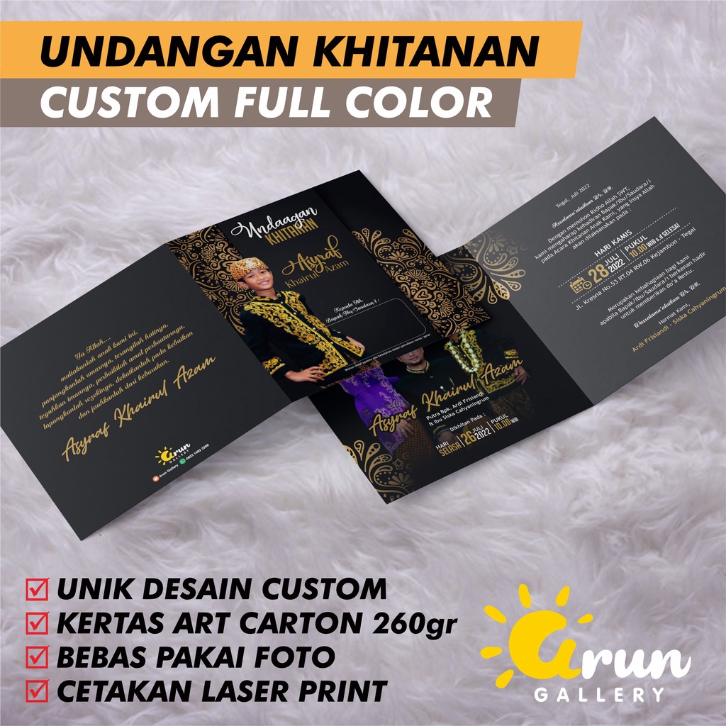 Jual UNDANGAN KHITAN CUSTOM FULL COLOR | Shopee Indonesia