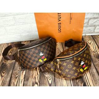 Jual Waistbag LV free Box import Quality waist bag pria & wanita