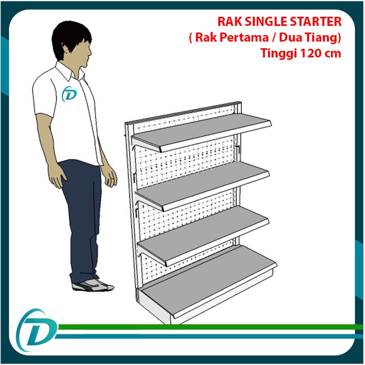 Jual Rak Minimarket Standar Single - Rak Wall Gondola - Rak Satu Sisi ...