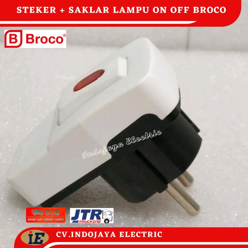 Jual Broco Steker + Saklar Lampu On Off 13311L Putih | Shopee Indonesia