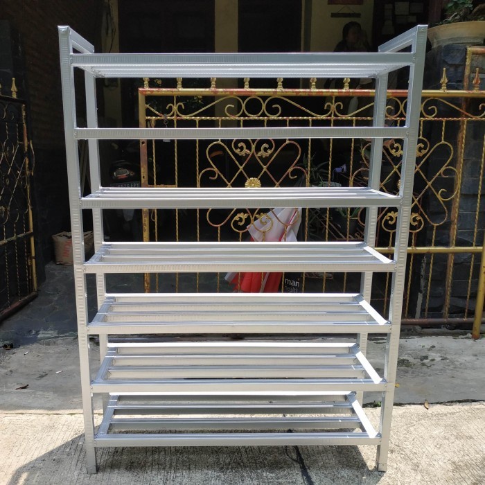 Jual rak sepatu rak baja ringan rak hollow baja ringan ukuran besar 1