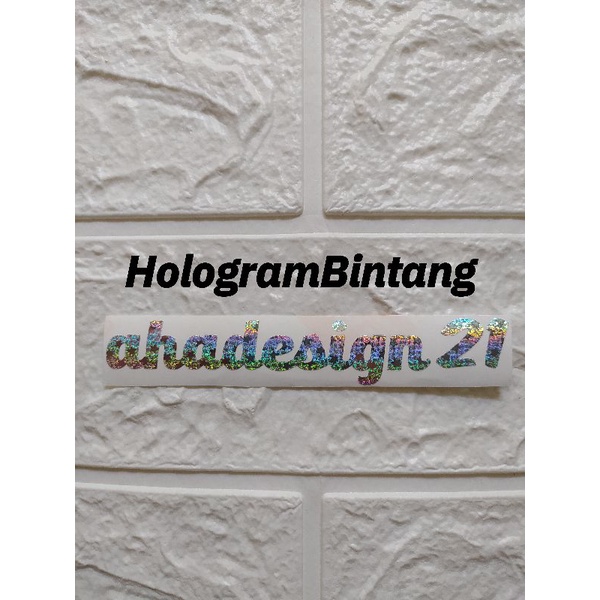 Jual Stiker Nama Hologram / Custom Nama / Stiker Cutting / Stiker ...