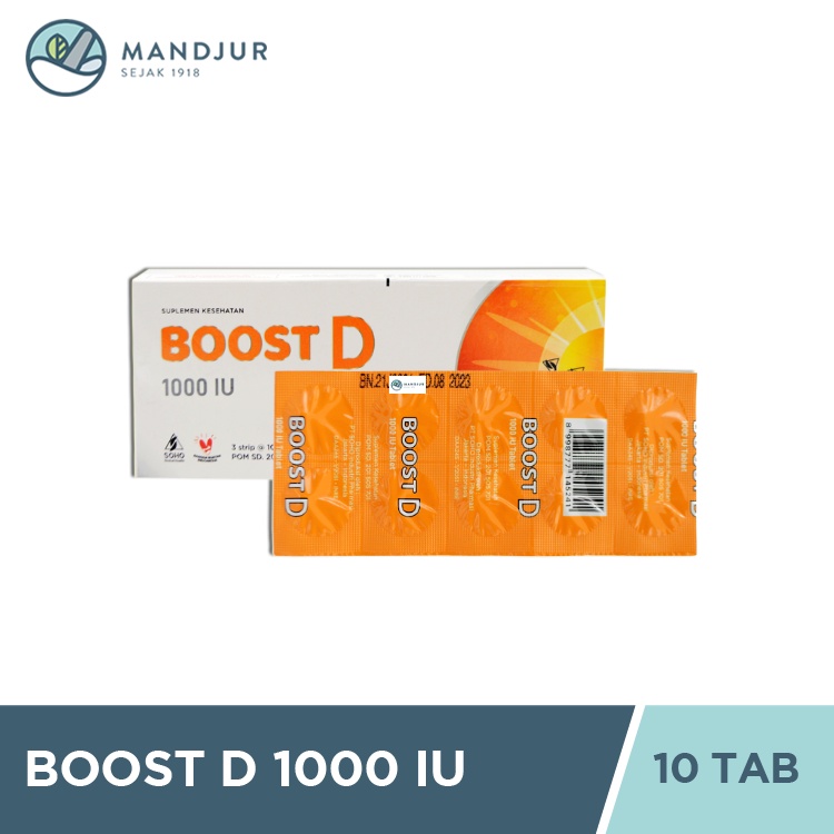 Jual Boost D 1000 IU 10 Tablet Vitamin D 1000 IU Jaga Imunitas Tubuh