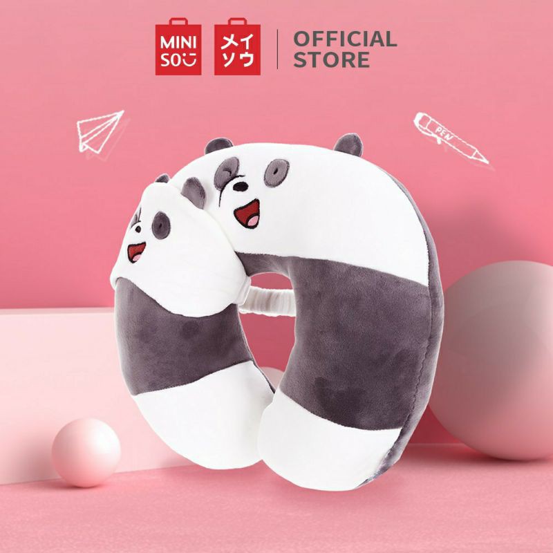 Jual Miniso Bantal Leher U-shaped plus Penutup Mata | Shopee Indonesia