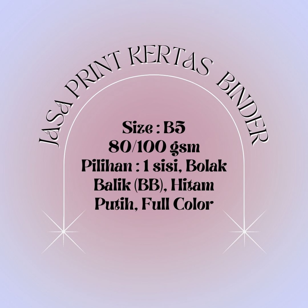 Jual Jasa Print Kertas Binder B5 (26 Rings) 80/100 Gsm | Shopee Indonesia