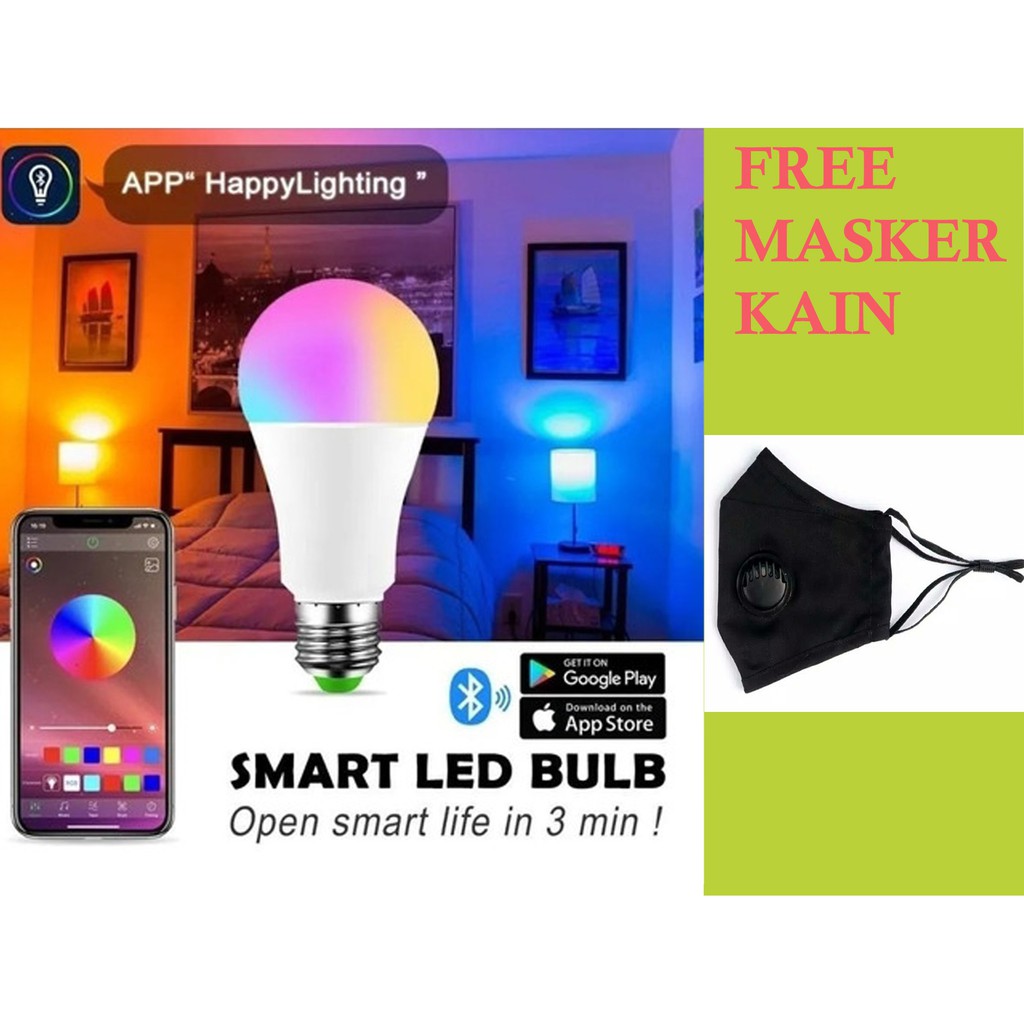 Jual Smart LED "Happy Lighting" RGB 15Watt E27. Shopee Indonesia