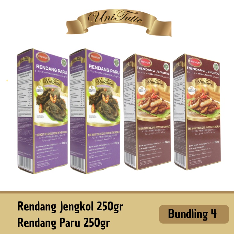 Jual Unitutie Rendang Jengkol 250gr Unitutie Rendang Paru 250gr