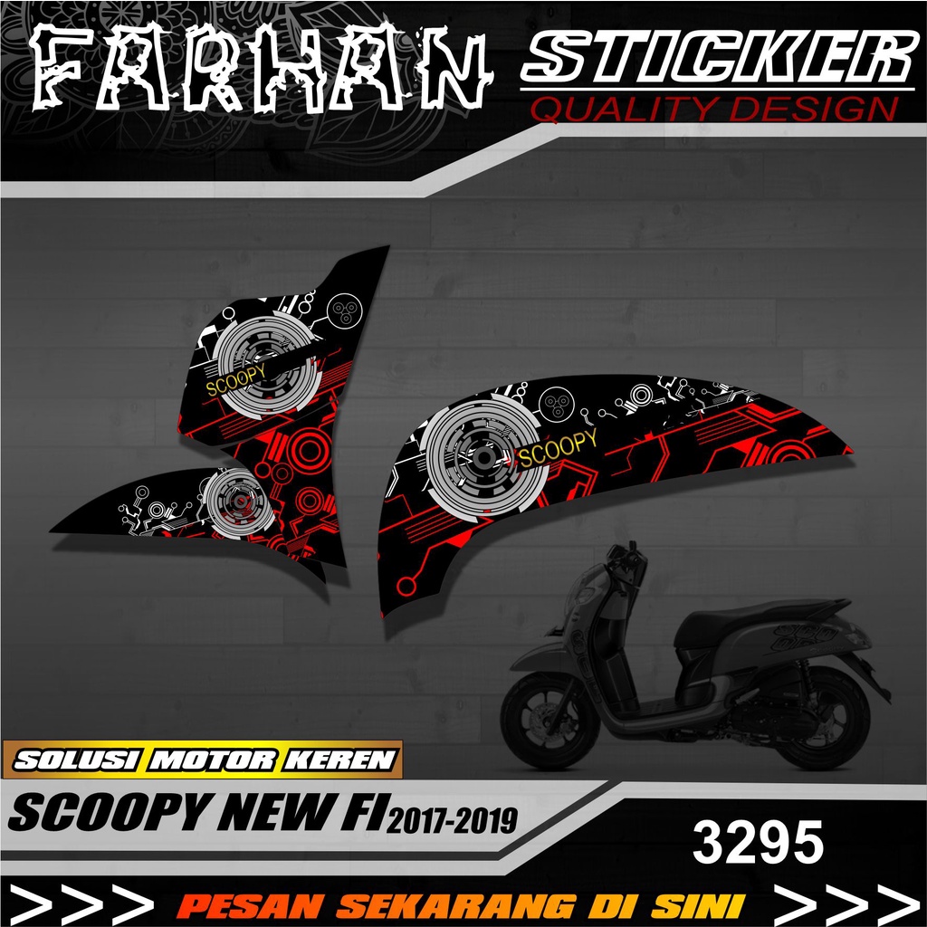 Jual Stiker Striping Scoopy New Fi 2017-2019 grafis list racing semi ...