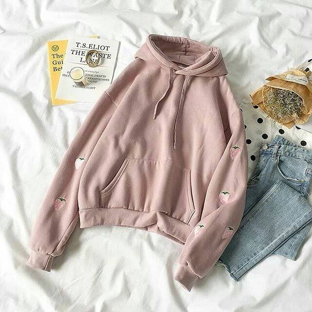 Jual Strawberry Sweater Termurah Hoodie Sweater Hoodie Wanita