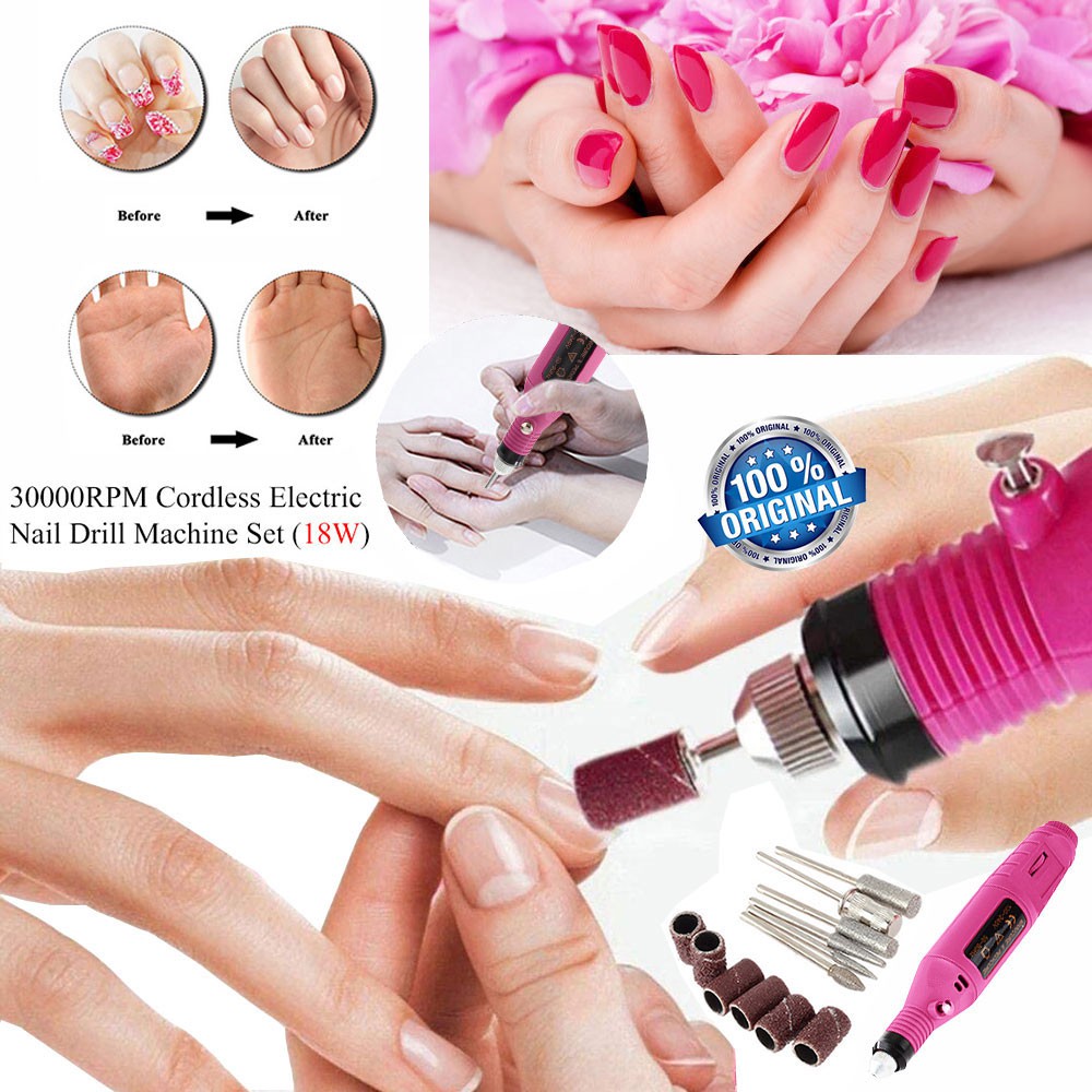 Jual Electric Nail Manicure Pedicure Device Alat Perawatan Kuku Set 6