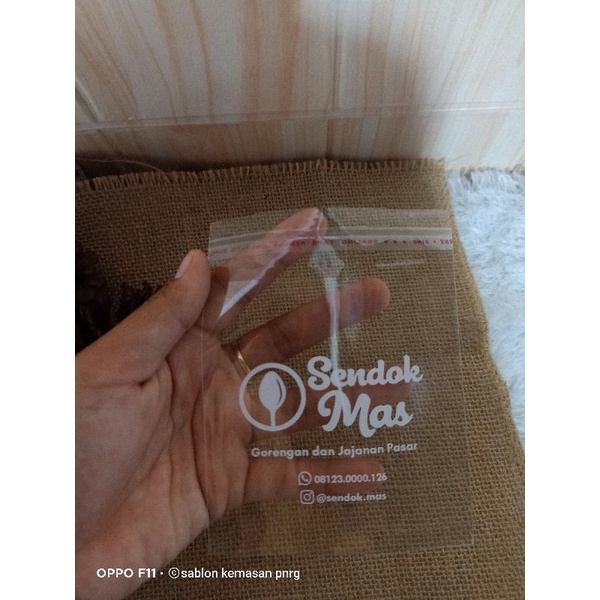 Jual Sablon Plastik OPP Roti 10x10 sablon per 1000pcs sablon plastik ...