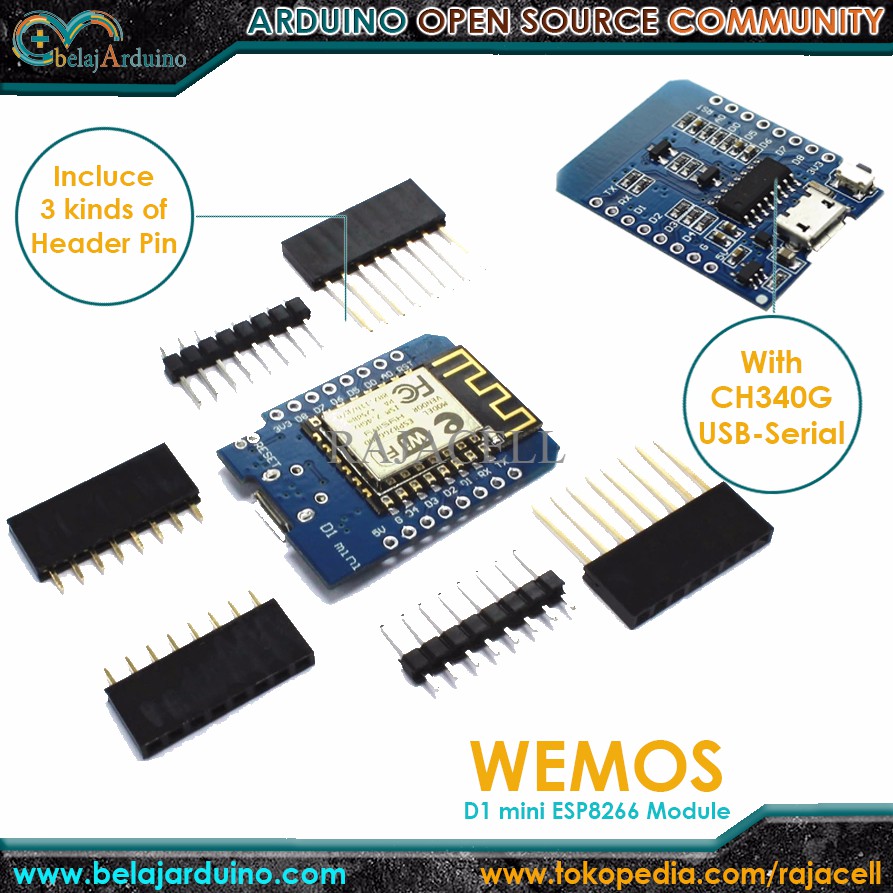 Jual ESP8266 Wemos D1 Mini 4M bytes Lua Wifi Internet Of Things Dev ...