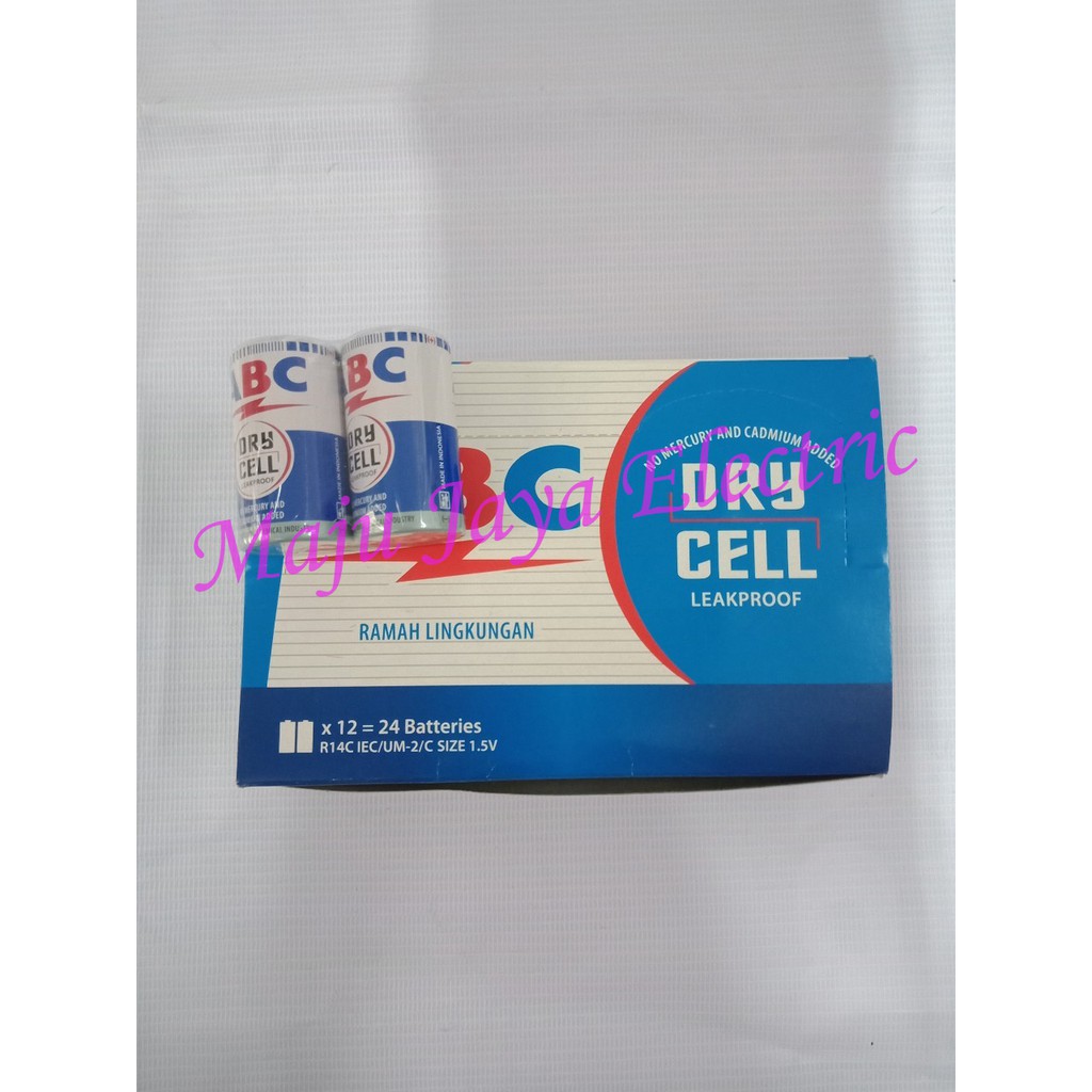 Jual Baterai ABC R14C Batere Tanggung Batre Sedang Biru R14 C 2 Pcs ...