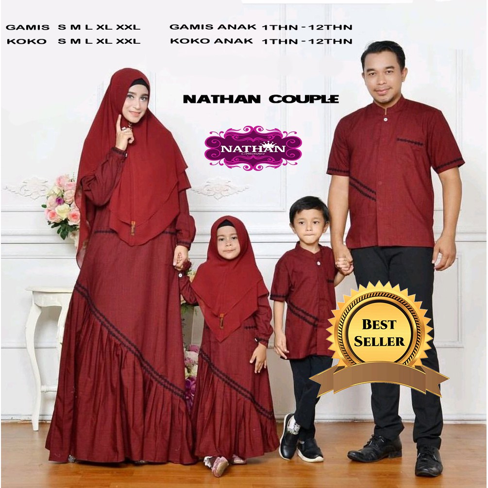 Jual BAJU KELUARGA SARIMBIT MUSLIM COUPLE KELUARGA MODEL RUFFLE