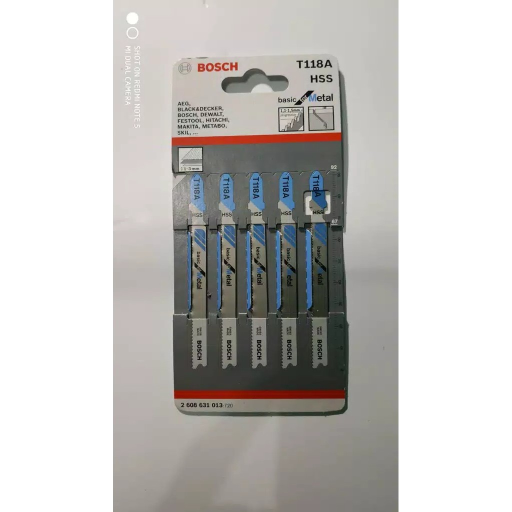 Jual Mata Jigsaw Besi T118A BOSCH ASLI/harga per set 5 pcs Shopee