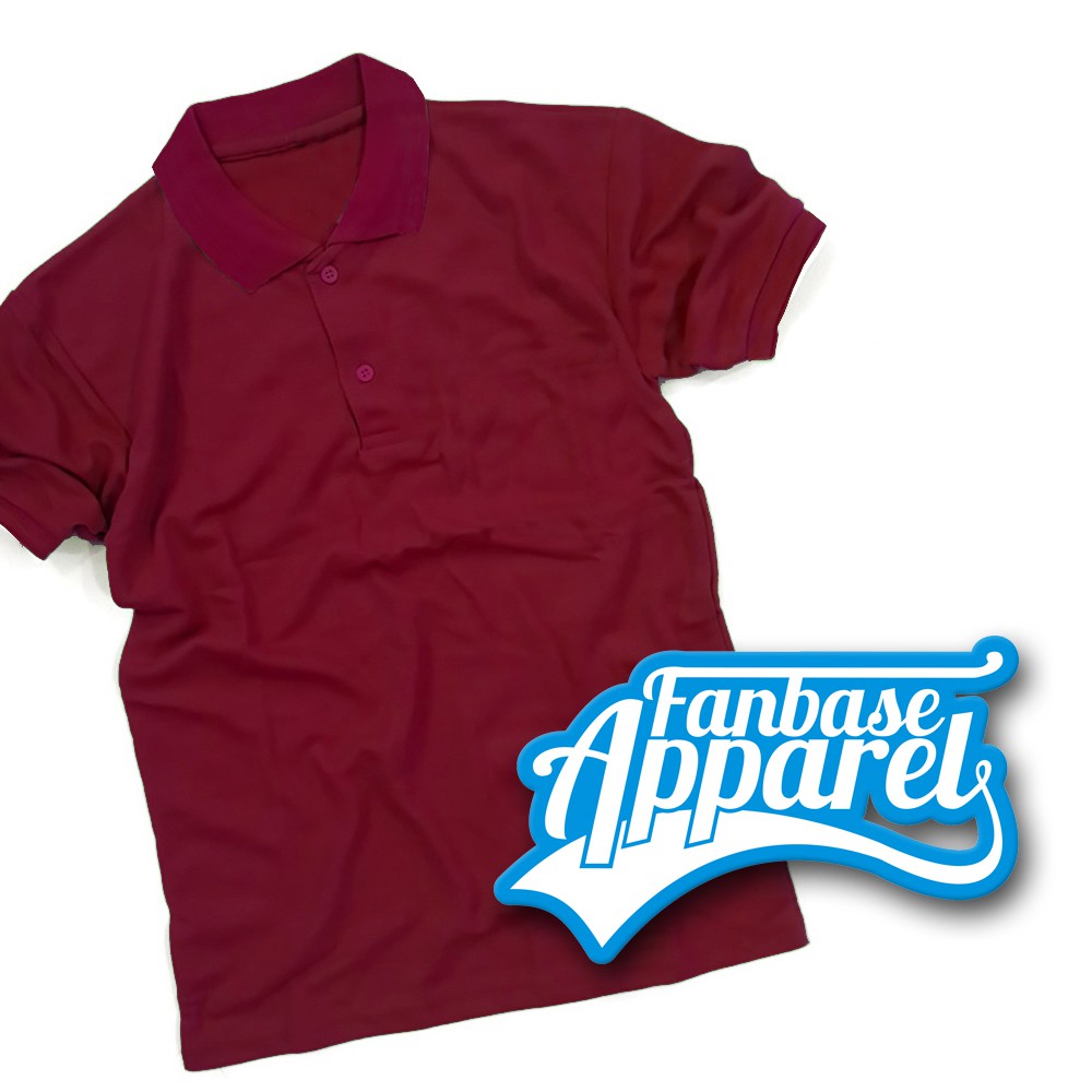 Jual Polo Shirt Merah Marun Poloshirt Polos Baju Kerah Kaos