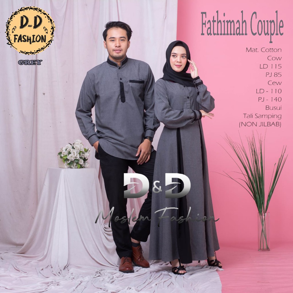 Jual Baju Couple Sarimbit Pasangan Muslim Suami Istri - Fathimah Couple ...