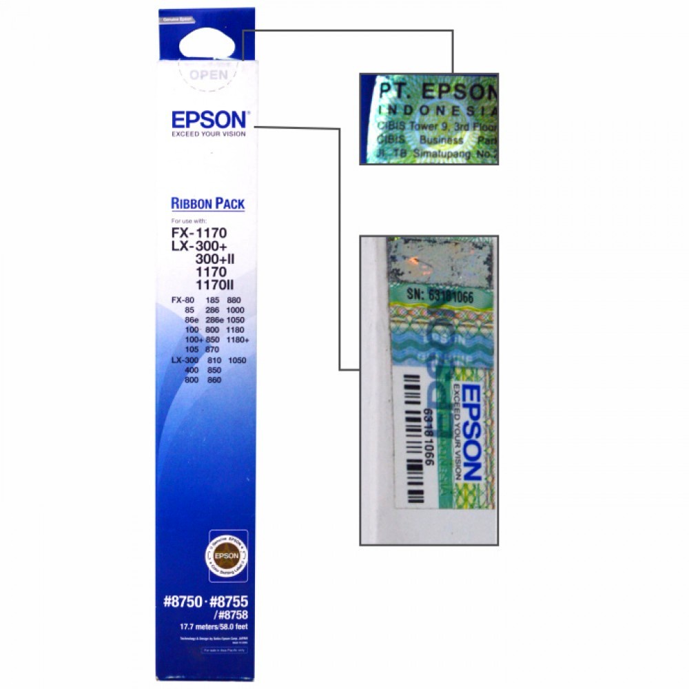 Jual PITA EPSON REFILL RIBBON PACK LX-300 LX-310 / LX-300 | Shopee ...