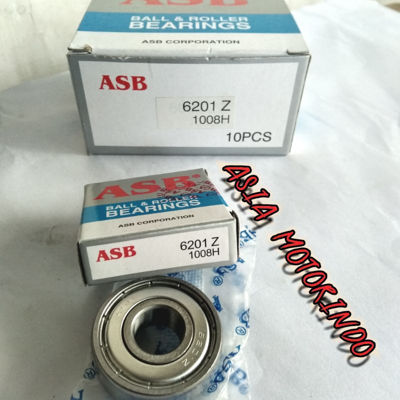 Jual bearing 6201 Z ball bearing satu tutup besi 6201 Z ASB klaker ...