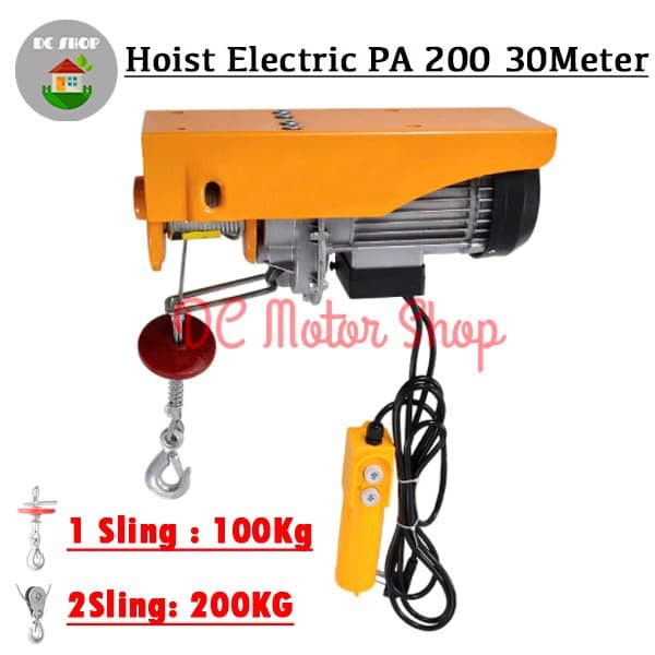 Jual Electric Hoist Mini Wire Hoist Katrol Elektrik PA 200 PA200 30Meter Shopee Indonesia