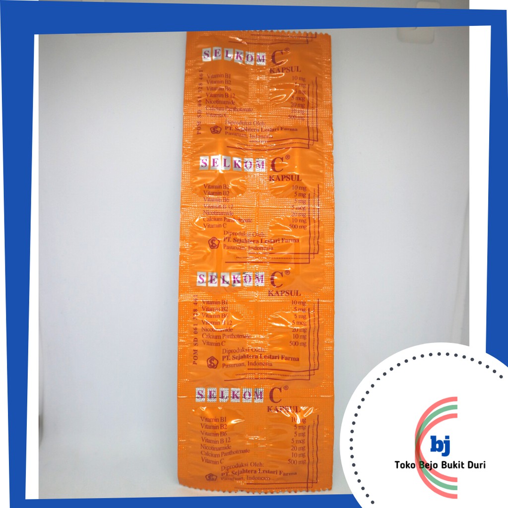 Jual Selkom C Kapsul Vitamin C 1 Strip | Shopee Indonesia