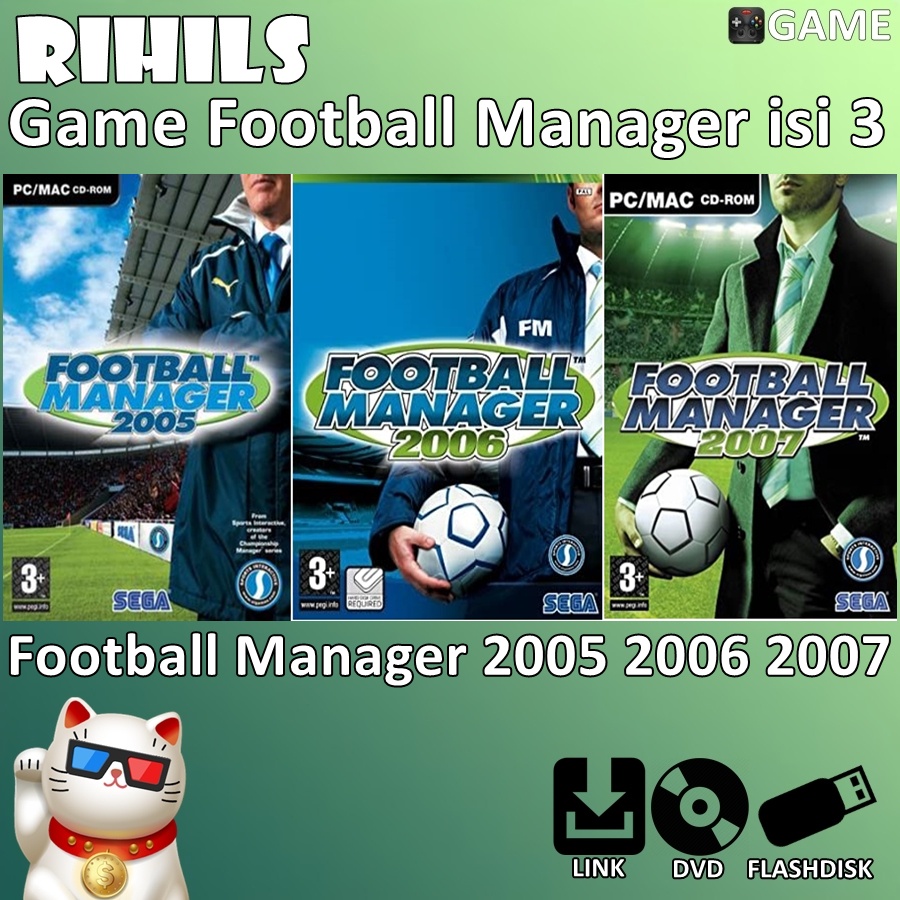 Jual Football Manager 2005 2006 2007 Paket Game untuk Komputer PC