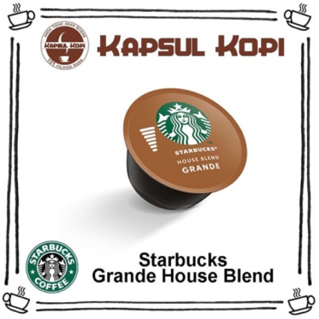 Jual Ecer Starbucks Grande House Blend Kapsul Kopi Impor Nescafe Dolce Gusto  Import Coffee Capsule