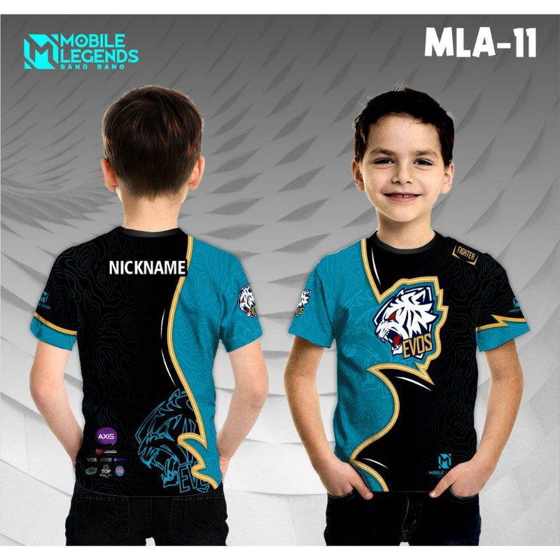 Jual Baju Kaos Jersey Evos ML Jersey game Mobile Legend Anak