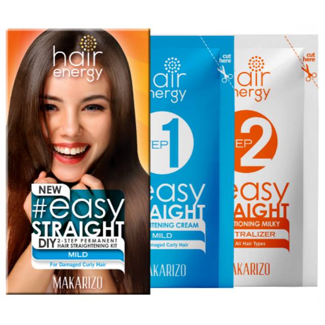 Jual MAKARIZO Hair Energy Easy Straight Pelurus Rambut 120ml | Shopee ...