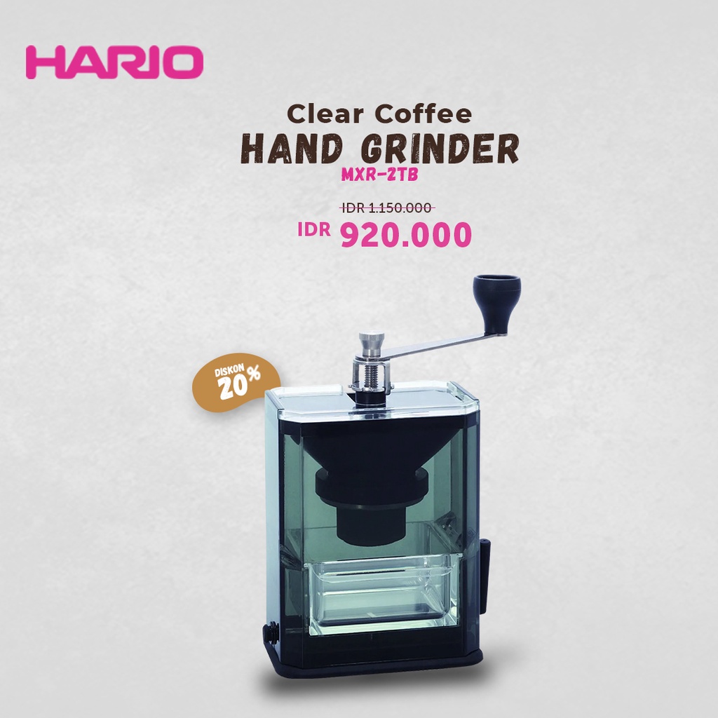 Jual Hario Clear Coffee Hand Grinder MXR2TB Shopee Indonesia