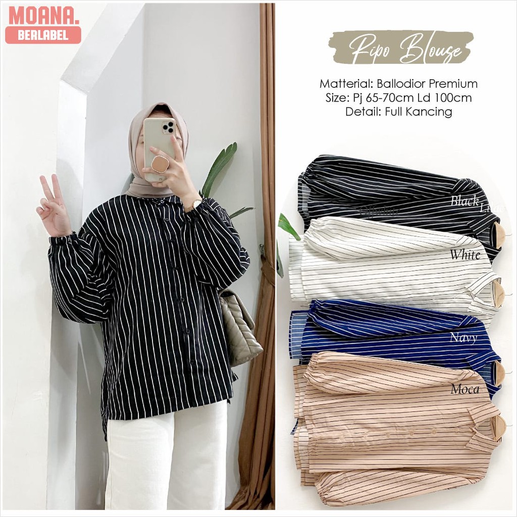 Jual Ripo Blouse Original Moana Premium Balladior | Shopee Indonesia
