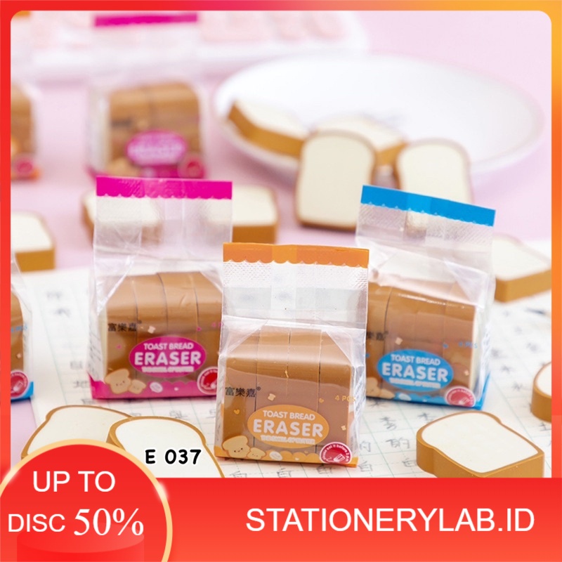 Jual LAB E037 | PENGHAPUS MODEL ROTI TAWAR | HARGA PER PACK | ERASER ...