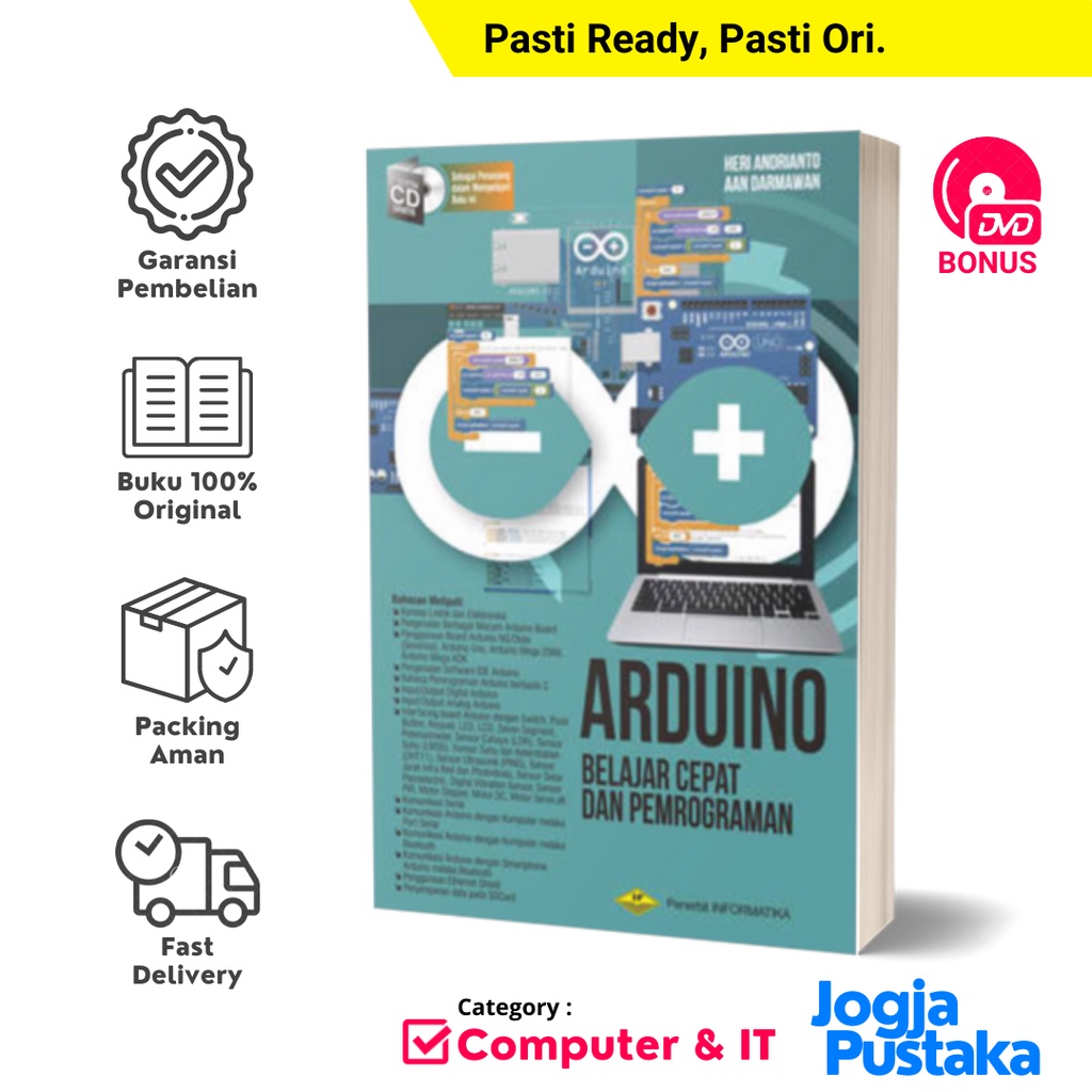 Jual Buku Arduino (Belajar Cepat Dan Pemrograman) + Bonus CD | Shopee ...