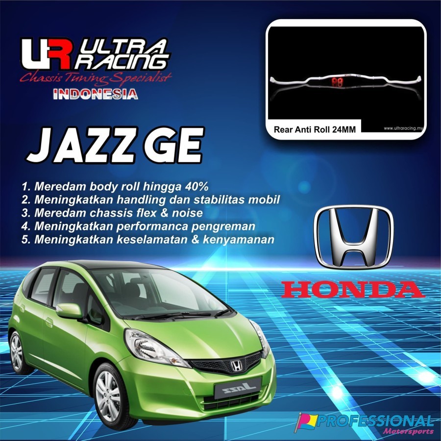 Jual Ultra Racing Bar Front anti Roll Jazz GE 24mm | Shopee Indonesia